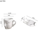 Axya Abstract Art Face Ceramic Coffee Cup Set