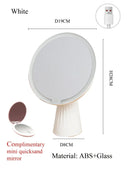 Axyaa LED Lighted Rechargeable 10x Magnifying Makeup Mirror, Foldable Double Sided Travel Beauty Mirror