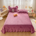Axyaa Monet Garden Series High Gram Milk Fleece Embroidered Bed Cover