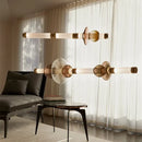 Axyaa Modern Italian Design LED Glass Tube Chandelier: Stylish Lighting for Bedroom or Living Room
