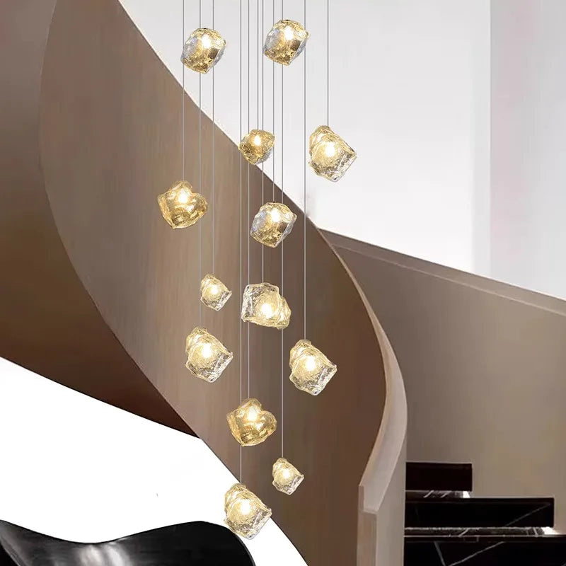 Axyaa Chandelier Set: Hall, Staircase, Indoor Lighting, Ceiling Lights