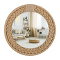 Axyaa Hand-Woven Nordic Decorative Hanging Mirror for Stylish Home Décor