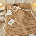Axyaa Lamb Wool Throw Blanket Double Sided Queen Duvet Cover Bedspread