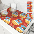 Axyaa Cartoon Dragon Kitchen Drying Mat - Anti-slip & Absorbent Drain Pad
