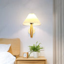 Axyaa LED Fabric Wall Lamp, European Style for Bedroom Living Room Lighting