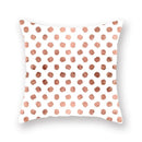 Axyaa Pink Bling Dots Geometric Throw Pillow Cover