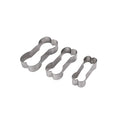 Axyaa Dog Bone Biscuit Mold Set - 3-piece Stainless Steel Baking Tools