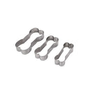 Axyaa Dog Bone Biscuit Mold Set - 3-piece Stainless Steel Baking Tools