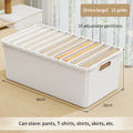 Axyaa Clothes Organizer Box with Grids - Wardrobe Storage Drawer for Pants, Sweaters, Underwear
