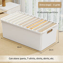 Axyaa Clothes Organizer Box with Grids - Wardrobe Storage Drawer for Pants, Sweaters, Underwear