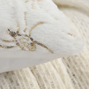 Axyaa White Pillowcase with Golden Sequin Embroidery - Halloween Theme