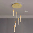 Axyaa Modern Crystal Chandeliers, Staircase Chandeliers, Living Room Lighting Fixtures