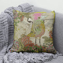 Axyaa Lucky Cat Mount Fuji Art Cushion Cover - Japanese Style Throw Pillow