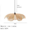 Axyaa Zen Tea Room Rattan Art Flower Chandelier