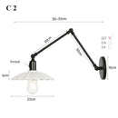 Axyaa Retro Black Wall Lamp with Switch for Living Room and Corridor