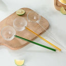 Axyaa Glass Spoon with Colored Heat-Resistant Handle for Home