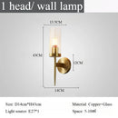 Axyaa Nordic Copper Double Head Wall Lamp for Living Room, Dining Room & Bedroom