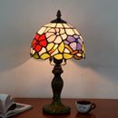 Axyaa Stained Glass Table Lamp: European Style Home Decor Reading Light for Living Room Bedroom