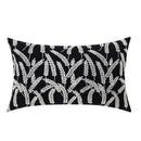Axyaa Wheat Embroidery Cushion Cover, Soft Cozy Yellow Black Green Pillow Cover