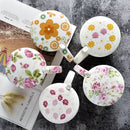 Axyaa Floral Bone  Coffee Cup with Lid, Spoon - Colorful Moscow Mule Thermo Mug