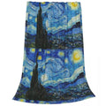 Axyaa Starry Night Flannel Galaxy Blanket - Lightweight Multi-function Sofa Throw