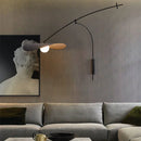 Axyaa Metal Swing Arm Wall Sconce Vintage Style Bedside Reading Lamp