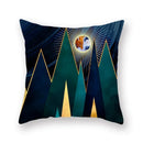 Axyaa Gold Mountains Geometric Sun Moon Cushion Cases- Home Decor Almofadas