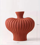Axyaa Ceramic Flower Vase Decor for Living Room Tabletop, Retro Luxury Arrangements