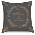 Axyaa Geometric Christmas New Year Pattern Cushion Cover for Sofa Bedroom Car