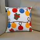Axyaa Christmas Embroidered Pillowcase - Decorative Sofa Cushion Cover