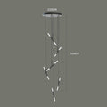 Axyaa LED Staircase Chandeliers: Modern Hanging Lights for Living Room Decor and Indoor Lighting