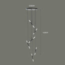 Axyaa LED Staircase Chandeliers: Modern Hanging Lights for Living Room Decor and Indoor Lighting
