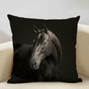 Axyaa Horse Pattern Cushion Cover 45x45cm Linen for Home Living Room Art Decoration