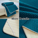 Axyaa Soft Latex Mattress Cover Quilted Protector Non-Slip Bedspread Summer Mat