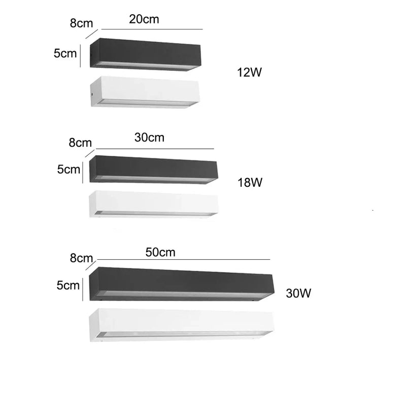 Axyaa Waterproof Outdoor Wall Lamp - Modern Garden Porch Terrace Lighting