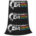 Axyaa Retro C64 Fleece Throw Blankets for Home Bedroom Geeks Nerd Lightweight Bedding