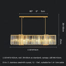 Axyaa Luxury Crystal Chandelier LED Pendant Lights for Dining Room