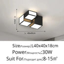 Axyaa Geometric Box LED Ceiling Lamp: Modern Living Room Dining Bedroom Lighting Fixtures