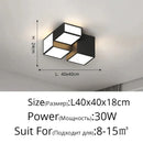 Axyaa Geometric Box LED Ceiling Lamp for Modern Living Room, Dining, Bedroom Lighting