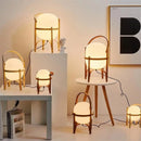 Axyaa Cestita Wood LED Floor Lamp - Modern, Simple, Artistic Lighting for Home and Hospitality