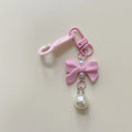 Axyaa Pearl Bow Straw Charm: Kawaii Tumbler Accessory Chain for 9-10mm Straws