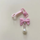 Axyaa Pearl Bow Straw Charm: Kawaii Tumbler Accessory Chain for 9-10mm Straws