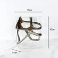 Axyaa Gold Edge Geometric Glass Vase: Elegant Terrarium for Home Decor and Flower Arrangements