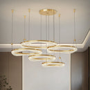 Axyaa Modern LED Ring Chandelier for Living Room and Bedroom