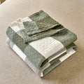 Axyaa Boho Checkered Cotton Quilt - Lightweight & Machine Washable