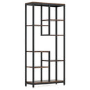 Axyaa Industrial Tall 8-Shelf Bookcase for Stylish Storage and Display