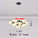 Axyaa Glass Ball LED Chandelier for Living Room Kitchen Island Decoration