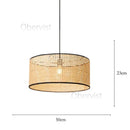 Axyaa Bamboo Woven Rattan Chandelier: Modern, Minimalist, Eastern Style Lighting