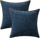 Axyaa Chenille Cushion Cover 45x45CM: Luxury Velvet Pillow for Sofa & Living Room