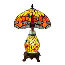 Axyaa Dragonfly Tiffany Table Lamp American Style Glass Retro E27 Bedroom Decor